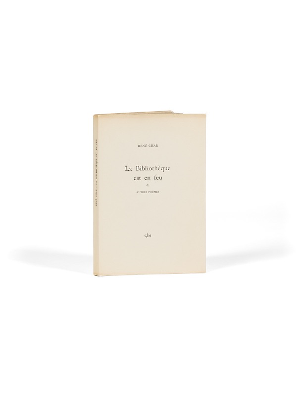 La bibliothèque est en feu. by CHAR (René): Signed by Author(s