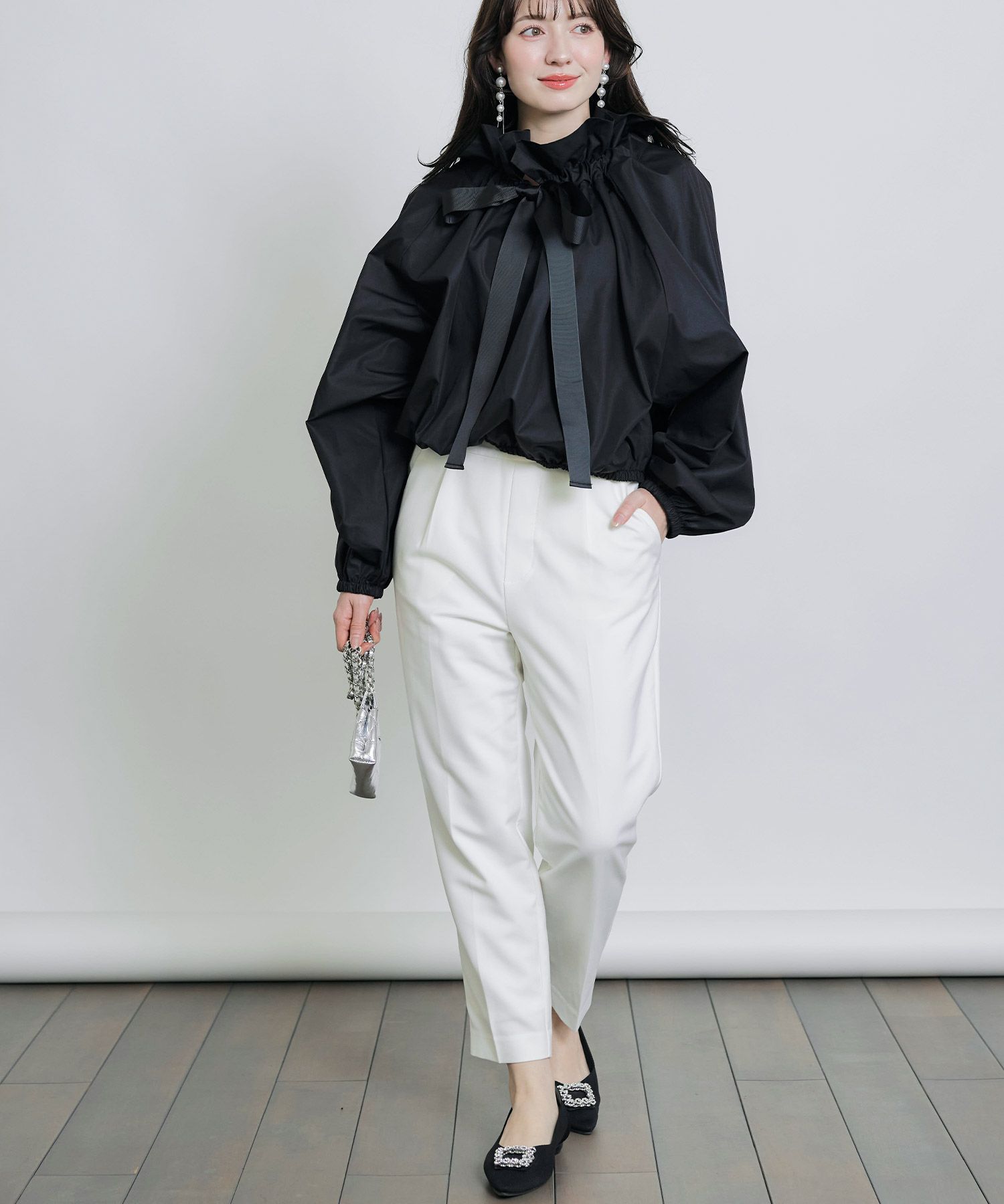 ビッグカラーグログランリボンブラウス | PICCIN (ピッチン) 公式通販