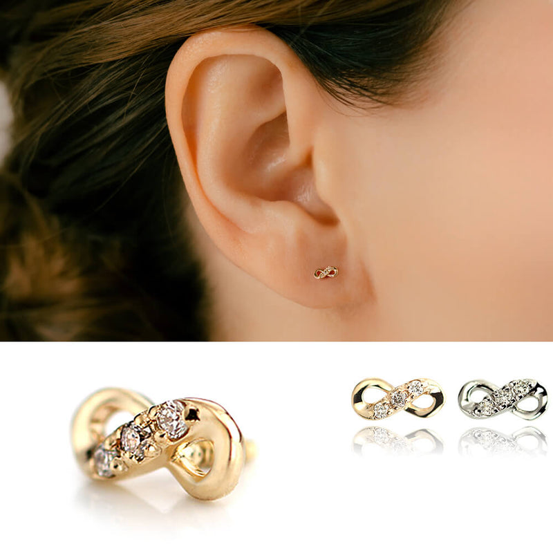 K10YG K10WG 天然ダイヤモンドボディピアス │インフィニティ – PICOLLET