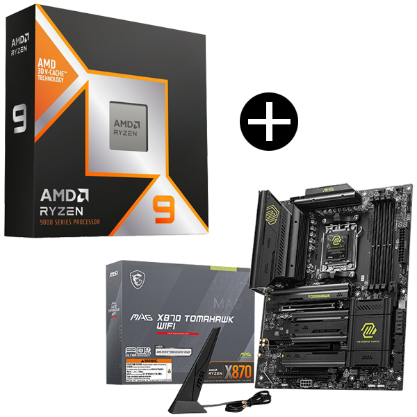 AMD Ryzen 9 9900X3D CPU + MSI MAG X870 TOMAHAWK WIFI マザーボード