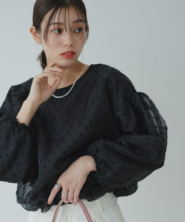 フロッキードットブラウス 【Pierrot】 | 【公式】Pierrot（ピエロ