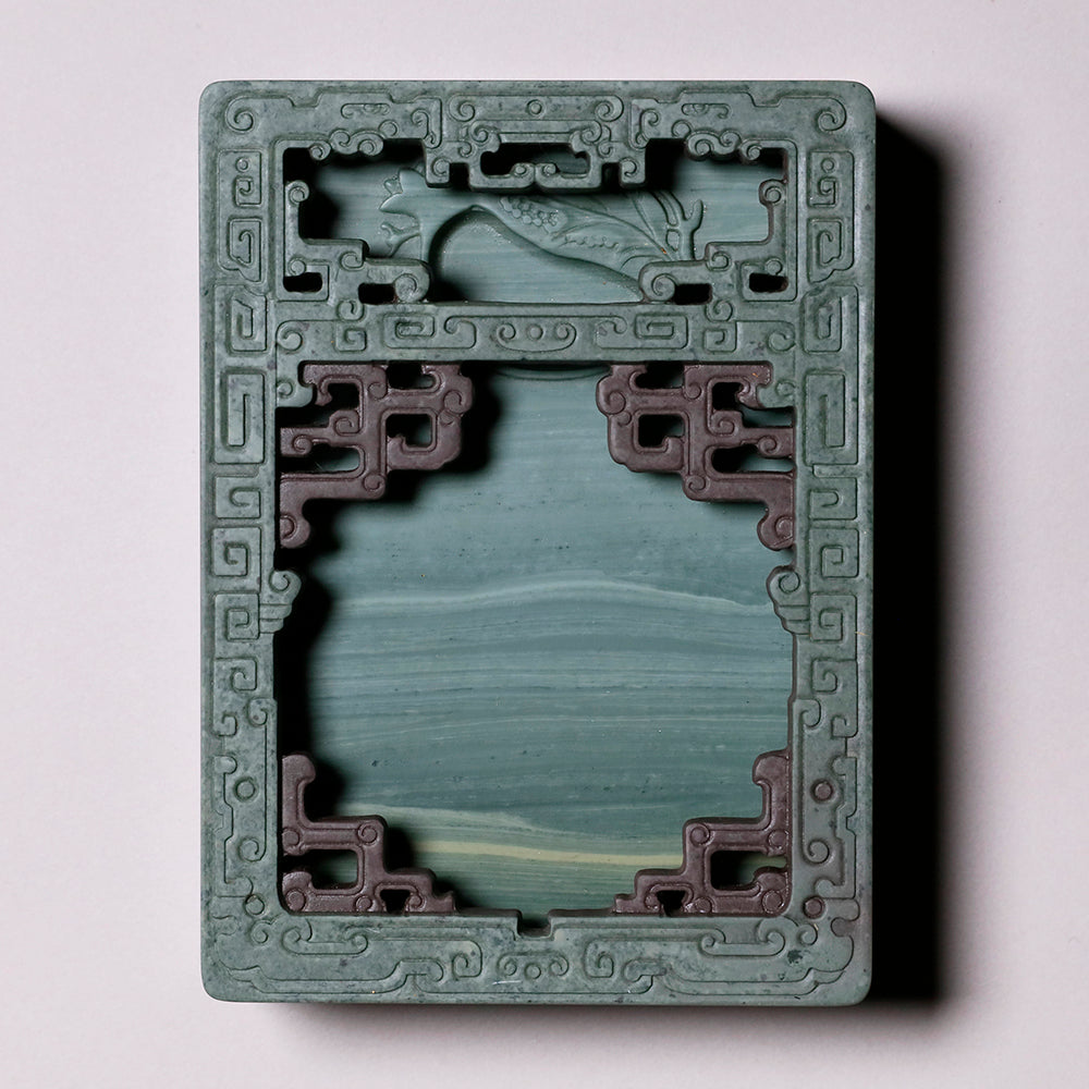 松花江緑石 龍紋石匣硯 5吋 – PIGMENT TOKYO