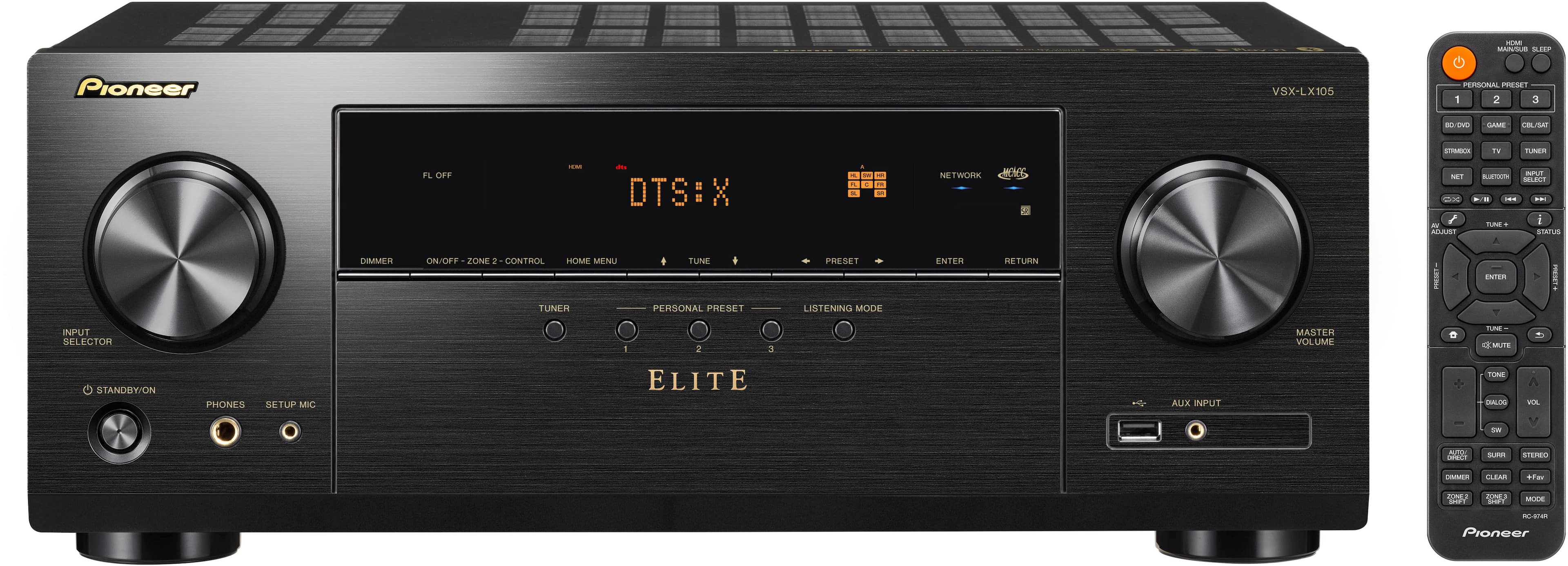 Pioneer Elite VSX LX105 7.2 Channel Network AV Receiver Black VSX