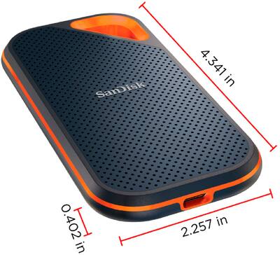 SanDisk Extreme Pro Portable 2TB External USB C NVMe SSD Black