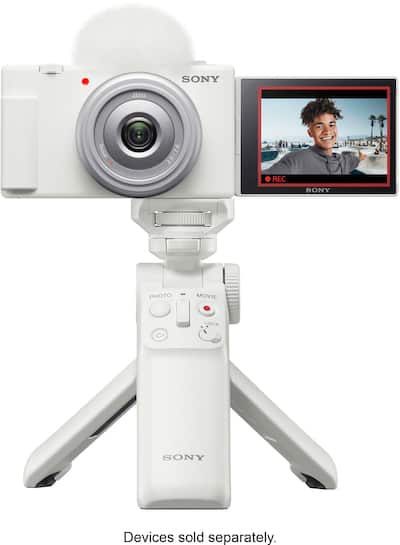 Sony ZV 1F Vlog Camera for Content Creators and Vloggers White
