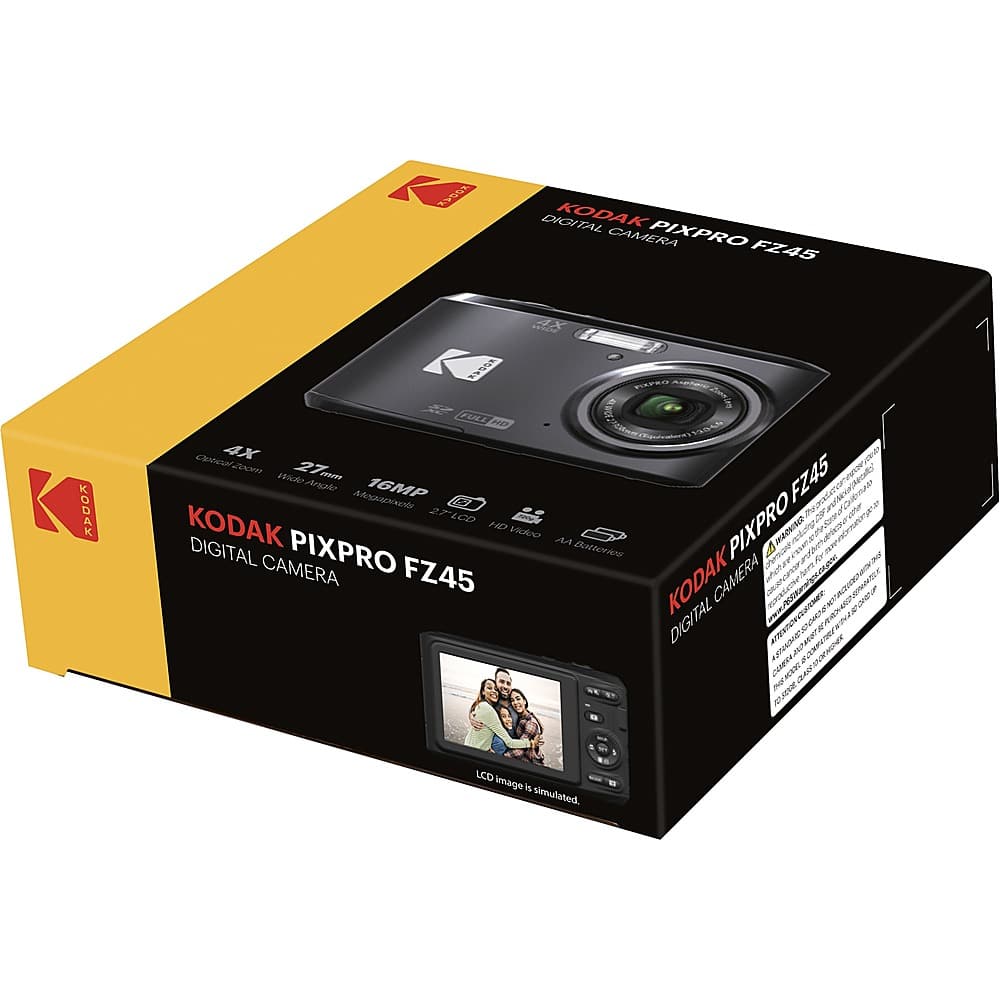 Kodak PIXPRO FZ45 16.4 Megapixel Digital Camera Black FZ45-BK