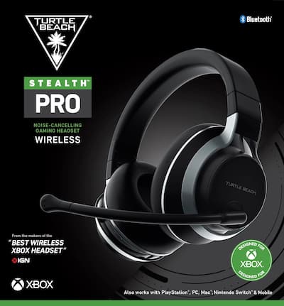 Turtle Beach Stealth Pro Wireless Over Ear Noise Cancelling Gaming