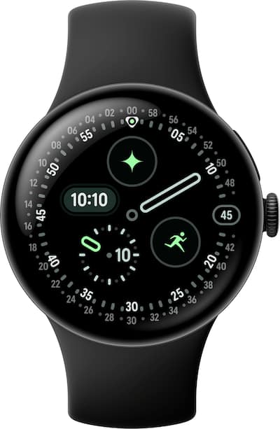 Google Pixel Watch 4 (41mm) Wi Fi Matte Black Case Obsidian Band