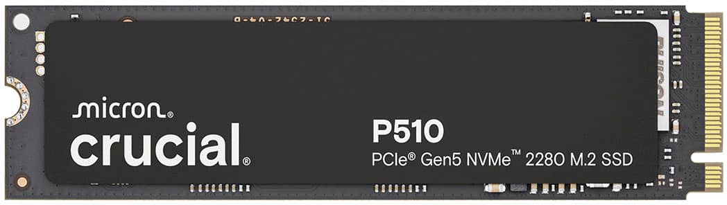 Crucial P510 2TB Internal SSD PCIe Gen 5 x4 NVMe M.2 for Laptop