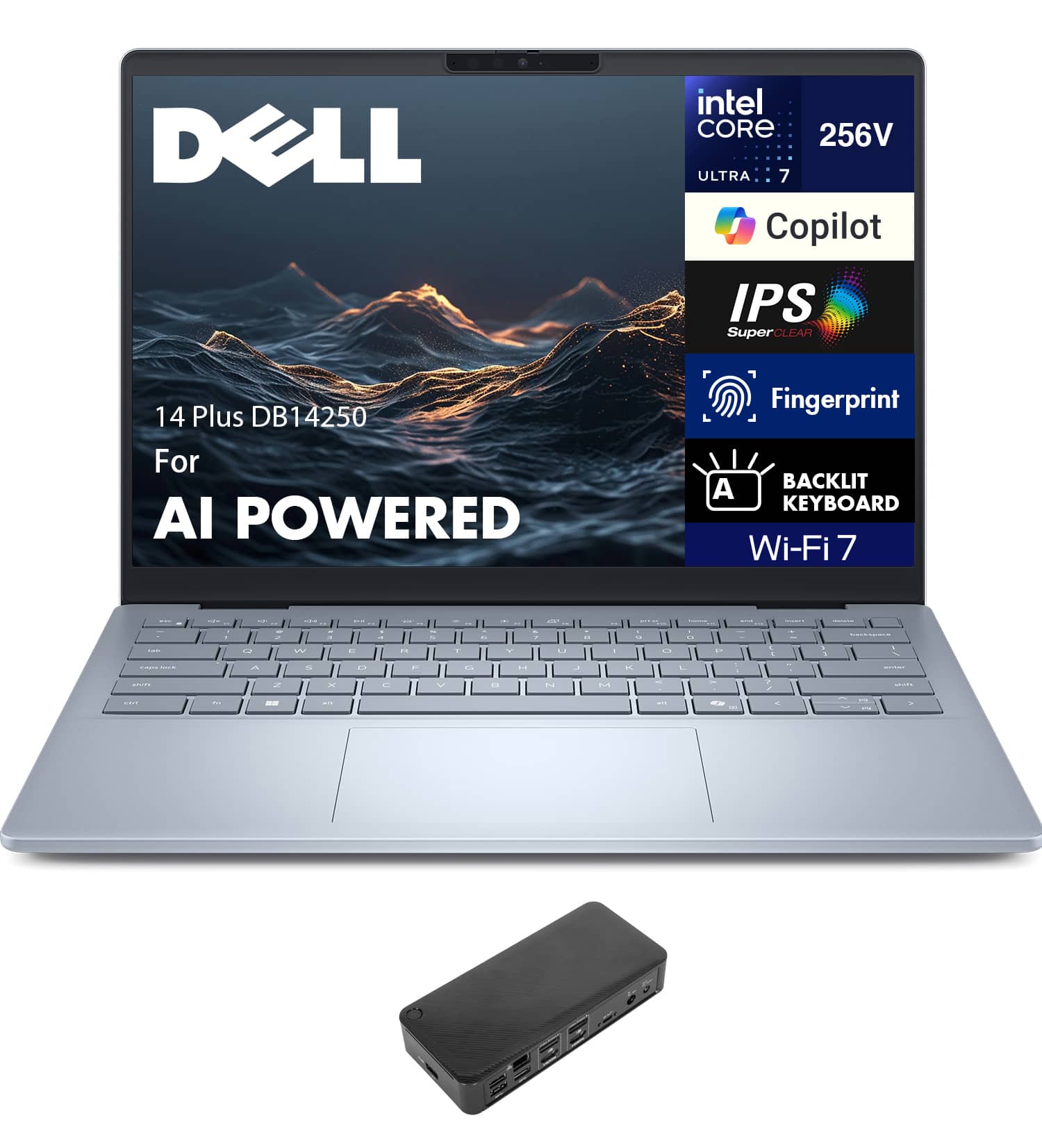 Dell 14 Plus DB14250 Laptop 14.0 WQXGA (Intel Ultra 7 256V, 16GB