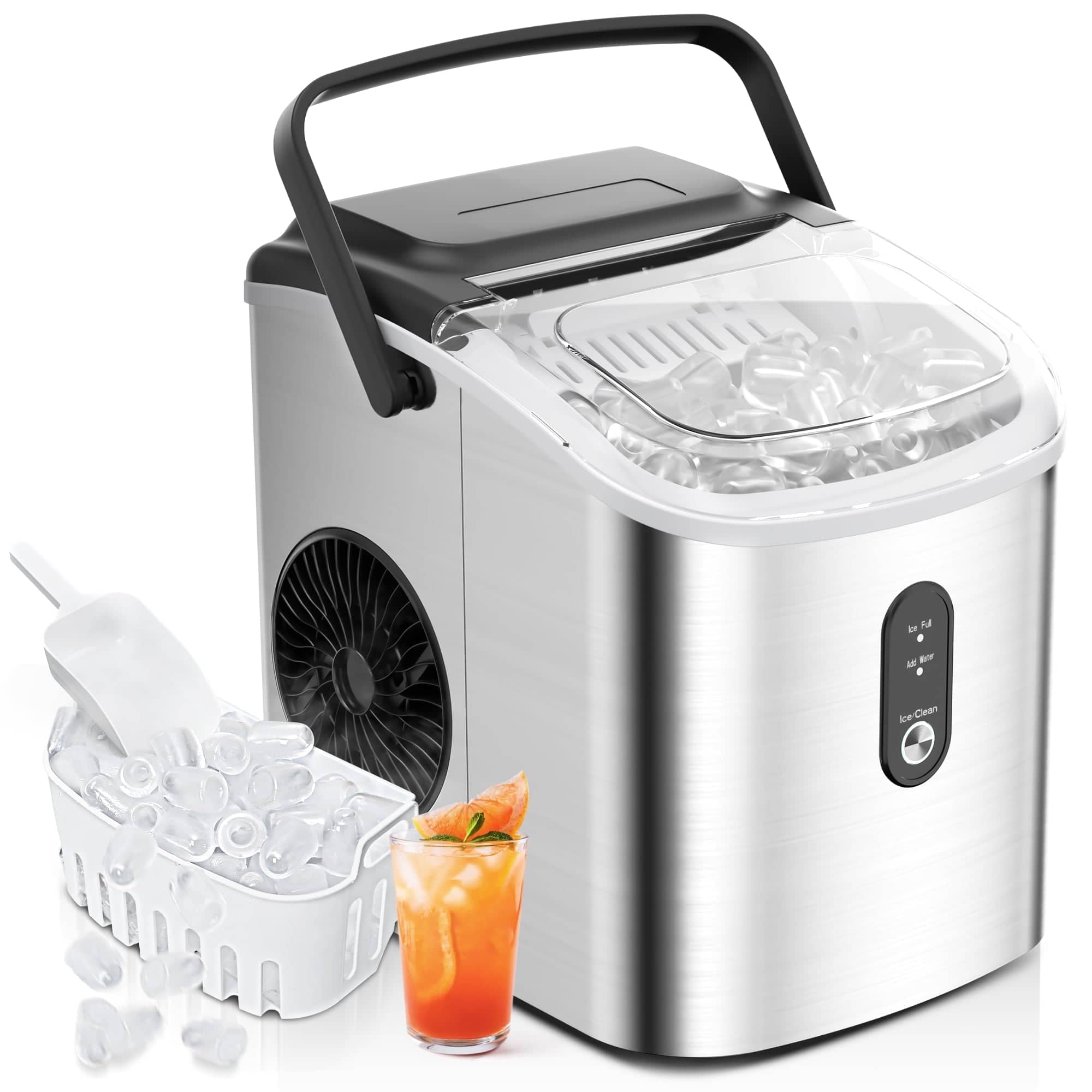 SIMZLIFE Countertop Ice Maker 26 lbs/Day Portable Self Cleaning, 9