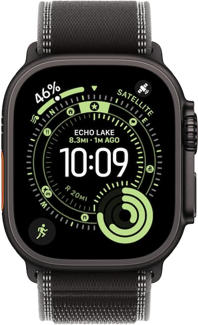 Apple 49mm Trail Loop M/L Black Titanium Finish Black/Charcoal