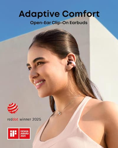 Soundcore by Anker AeroClip Open Ear Clip On Earbud Headphones