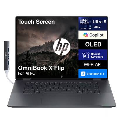 HP OmniBook X Flip 2 in 1 Laptop 16.0 2.8K (Intel Ultra 9 288V