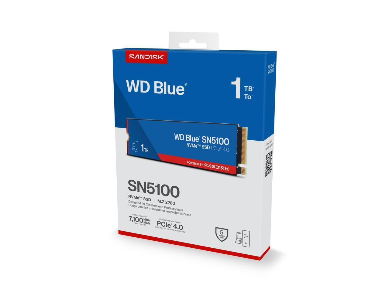 SanDisk WD Blue SN5100 M.2 2280 1TB PCI Express 4.0 x4 3D NAND