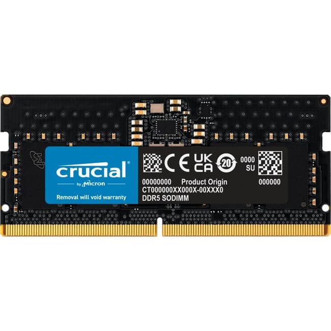 Crucial Micron 16GB DDR5 SDRAM Memory Module For Notebook 16 GB (1