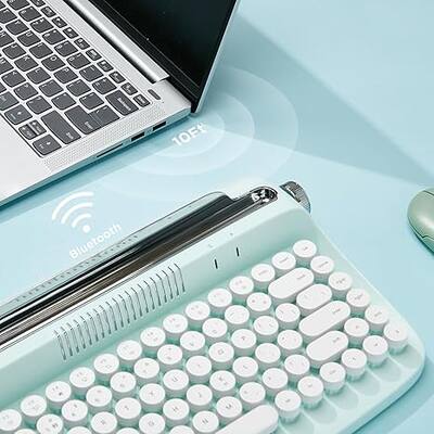 Wikistore ACTTO B303 Wireless Keyboard, Retro Bluetooth Aesthetic