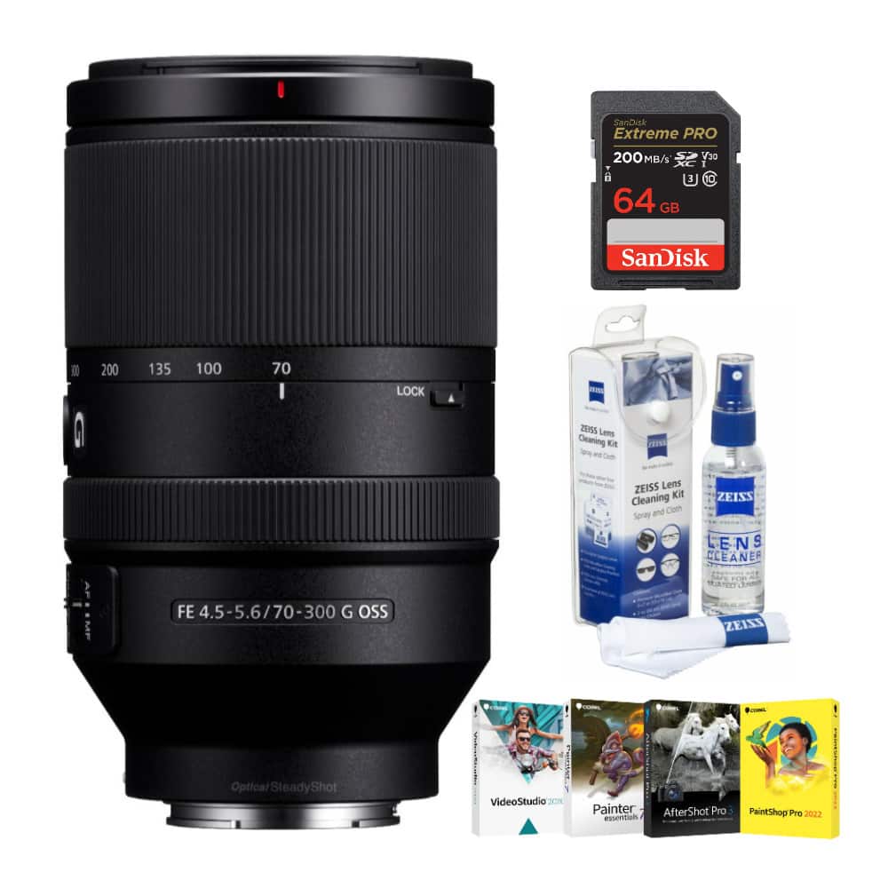 Sony FE 70 300mm f/4.5 5.6 G OSS E Mount Telephoto Zoom Lens