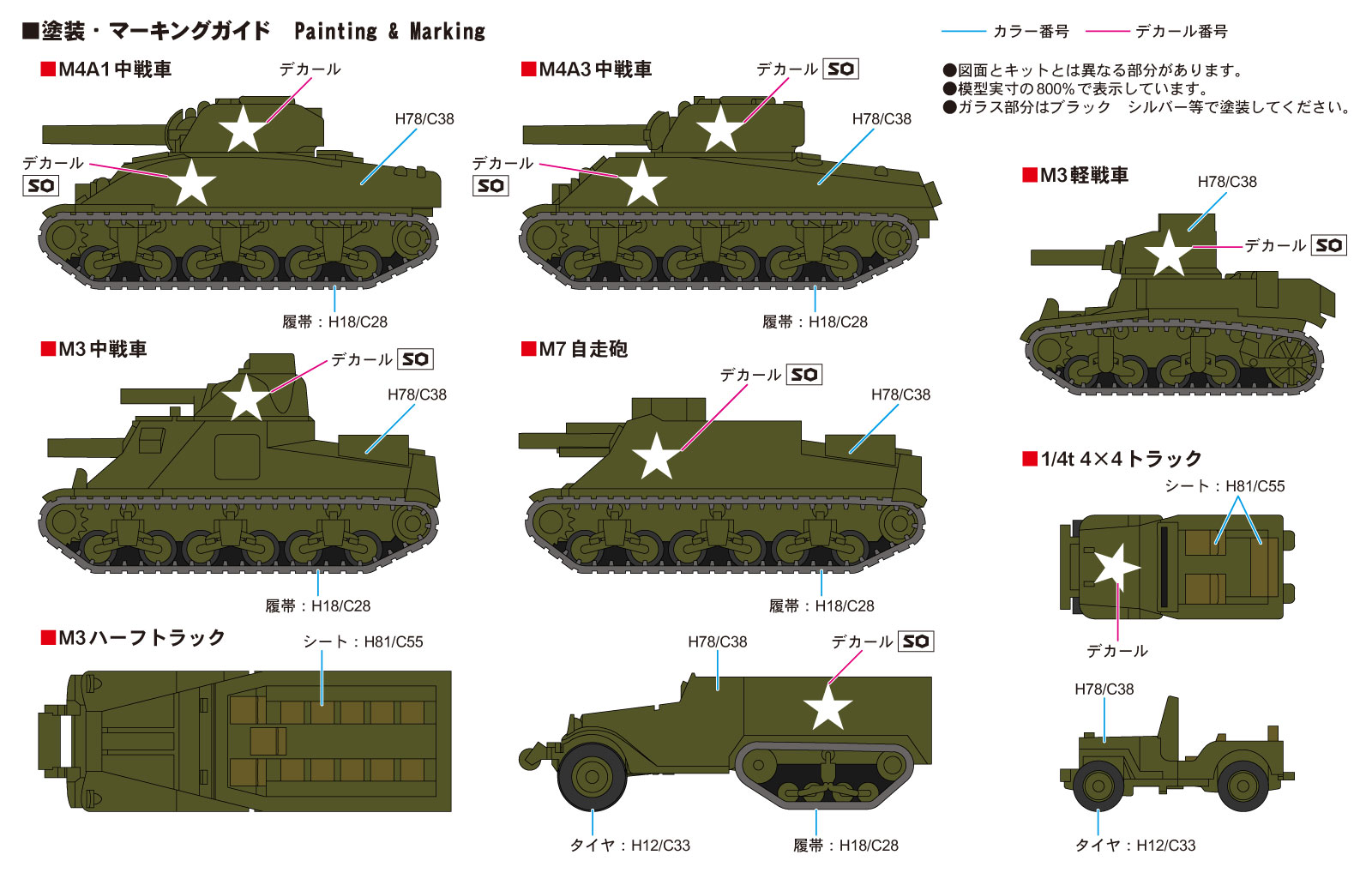 MI07 1/700 WWII アメリカ軍用車両セット 1 – ピットロード