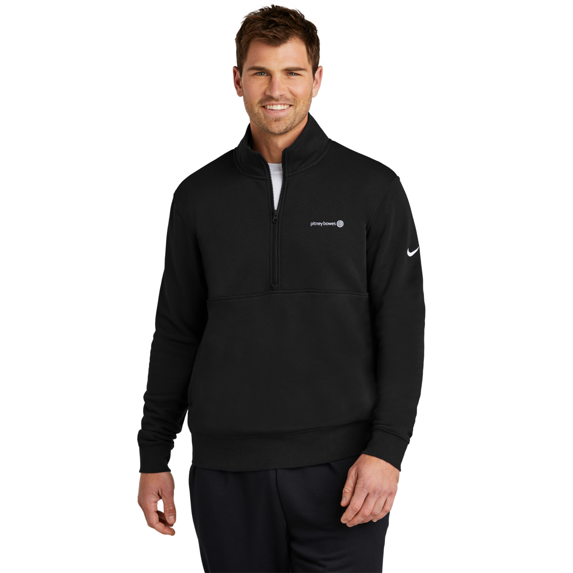 Nike Mens Club Fleece Sleeve Swoosh 1/2 Zip -NKDX6718