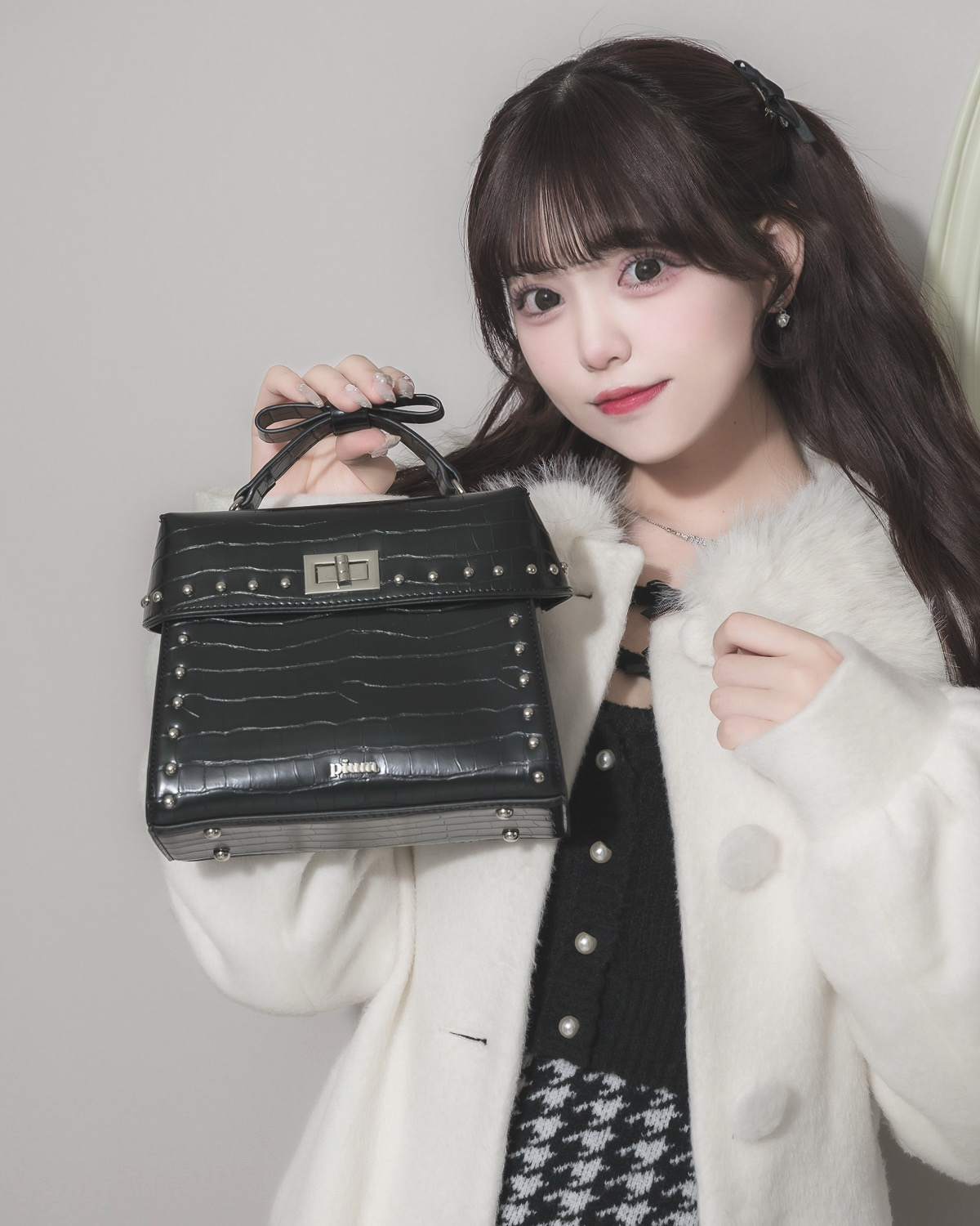 リボンハンドルクロコバッグ – pium