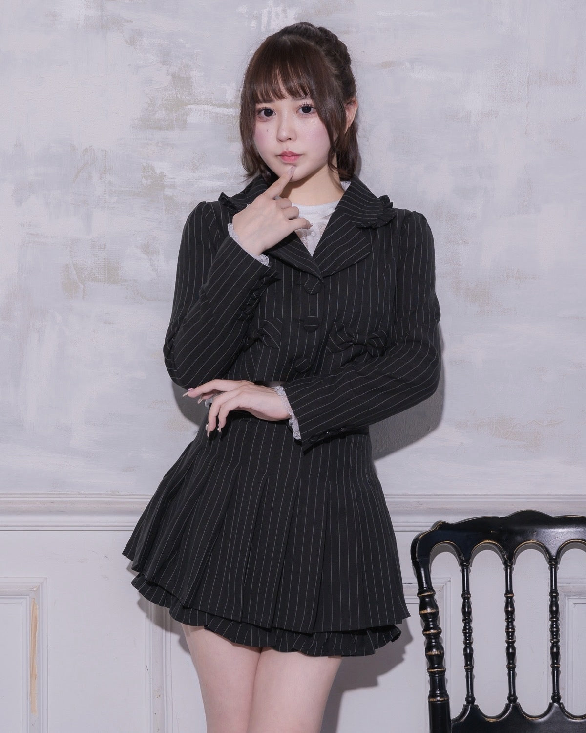 フリルカラーリボンジャケット – pium