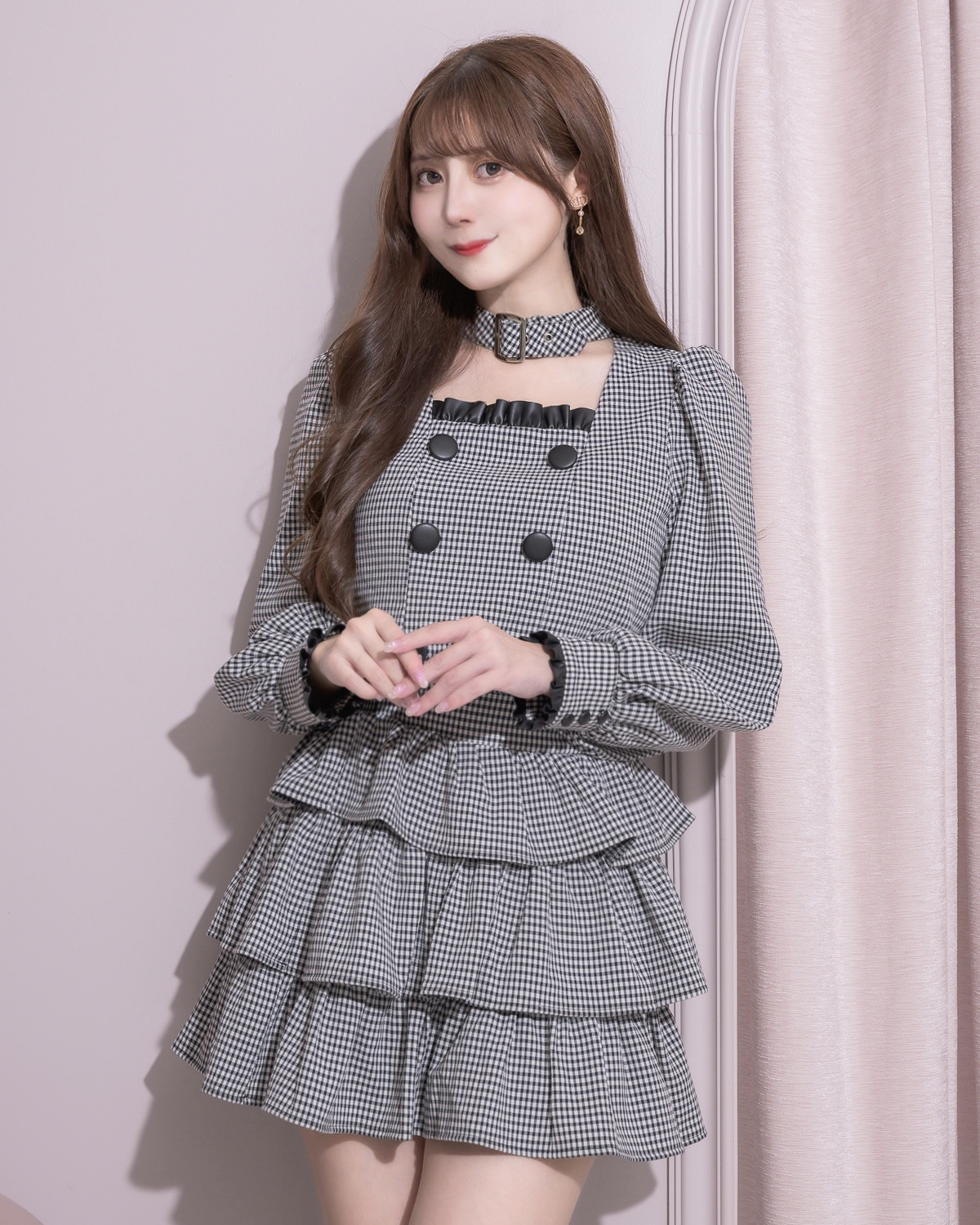 チョーカーベルトフリルトップス – pium