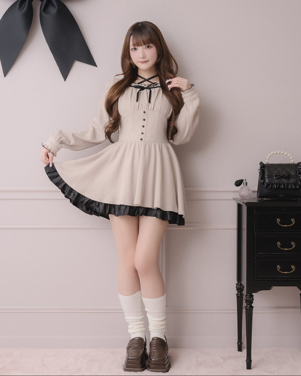 コルセットワッフルワンピース – pium