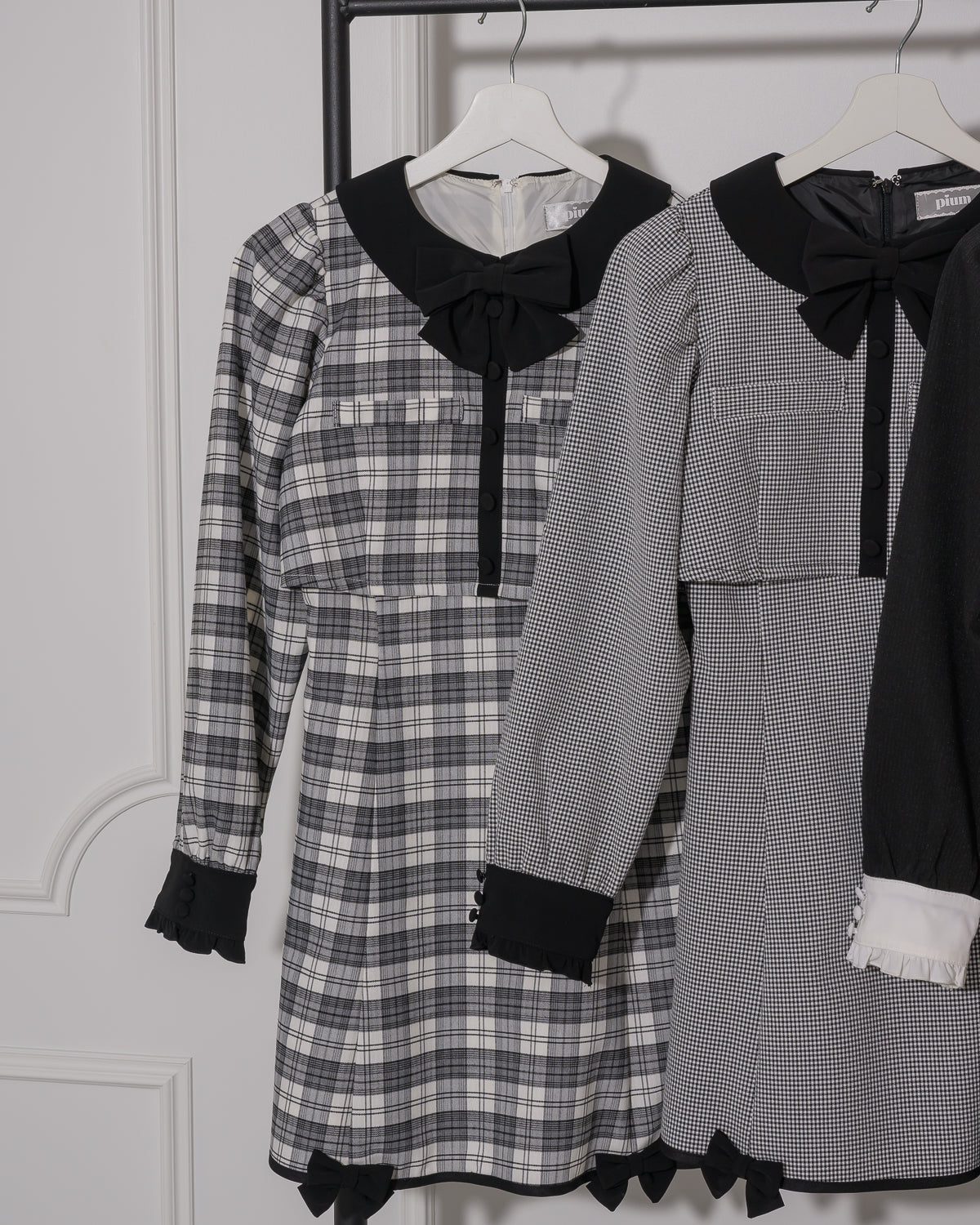 バイカラーリボンレイヤードフレアワンピ – pium