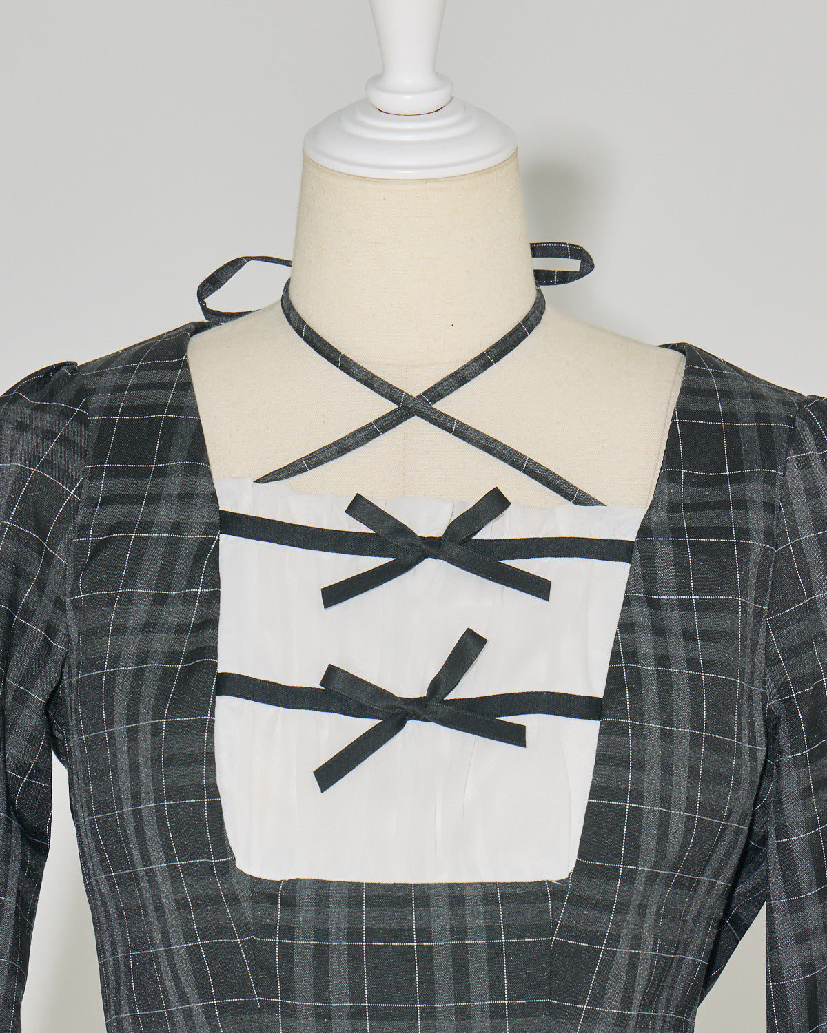 クロステープバイカラーティアードワンピース – pium