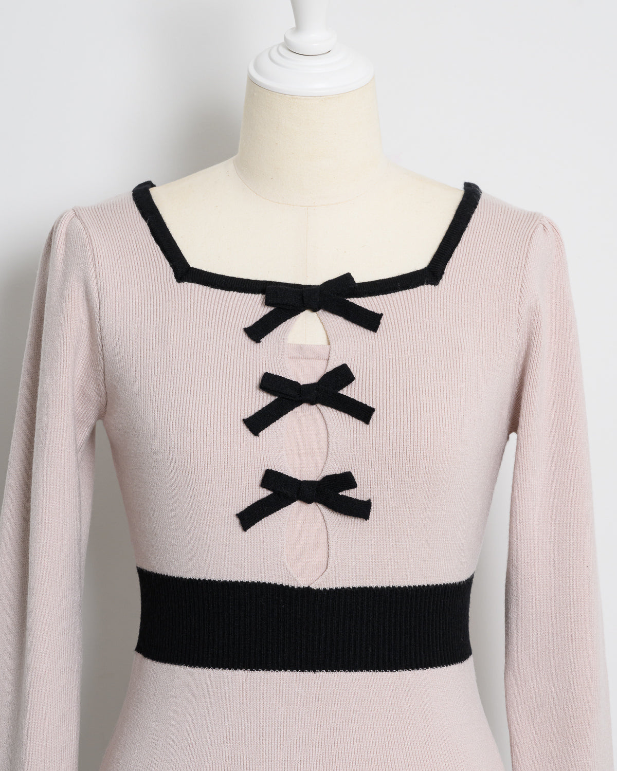 ファースリーブレイヤードニットワンピース – pium