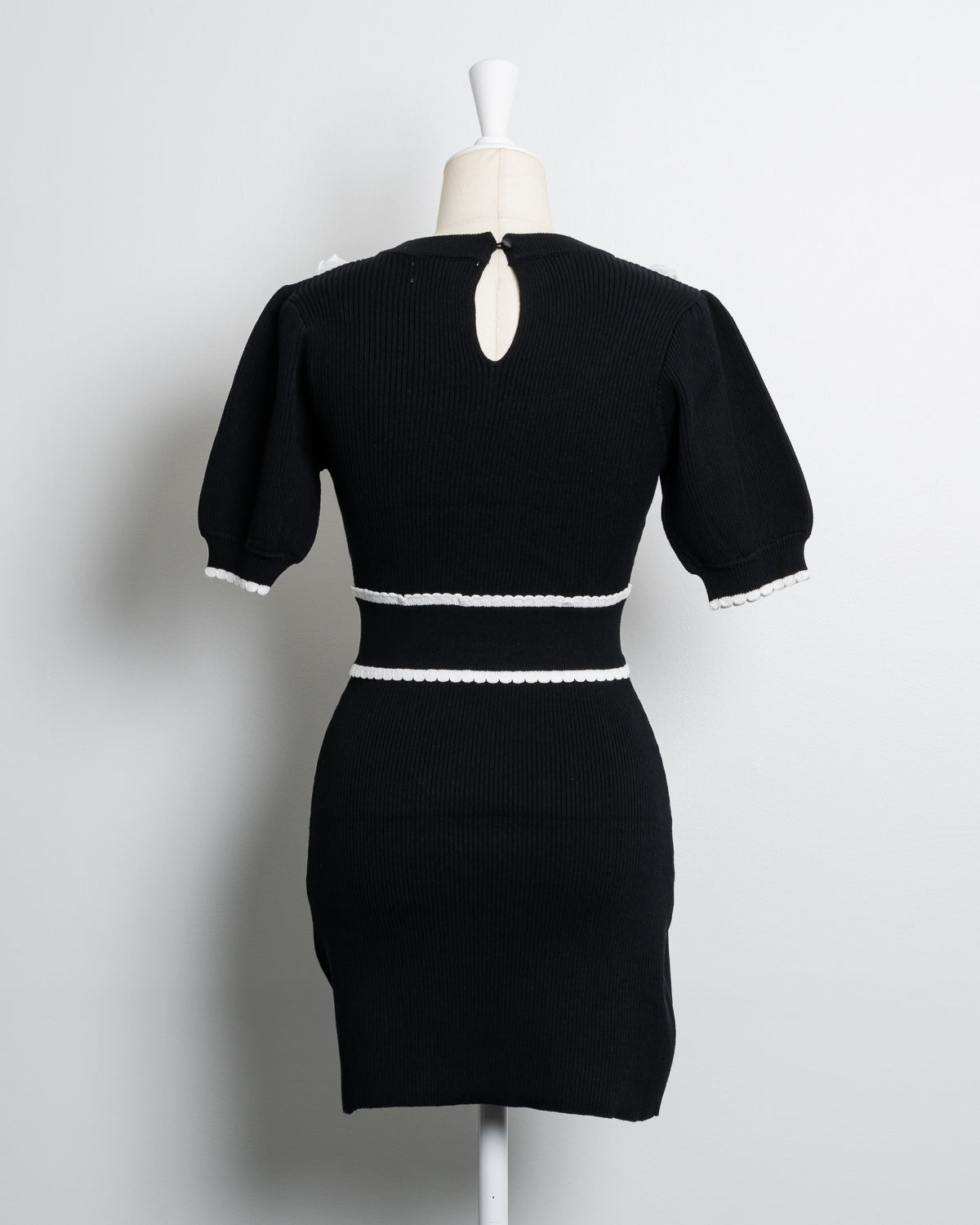 チュールフリルドーリーニットパフワンピ – pium