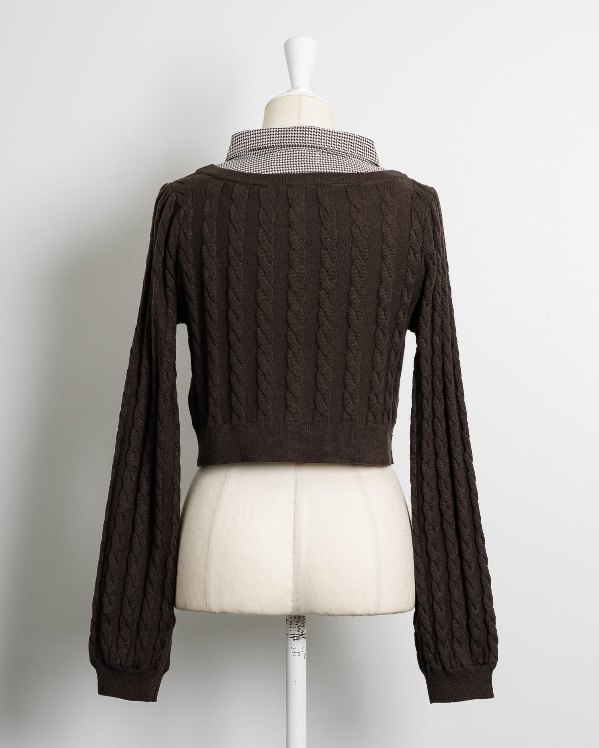 レイヤードケーブル長袖ニット – pium