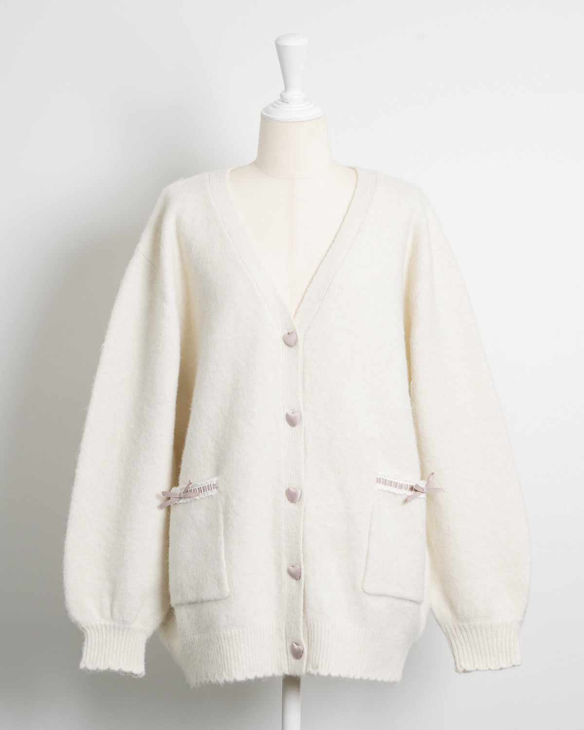 ハートボタンオーバーサイズカーディガン – pium
