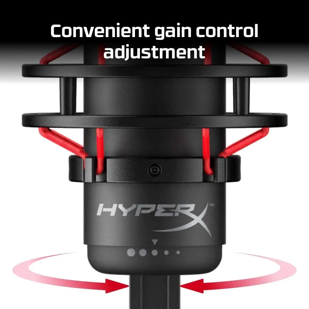 HyperX HX-MICQC-BK QuadCast, USB Condenser Gaming Microphone for