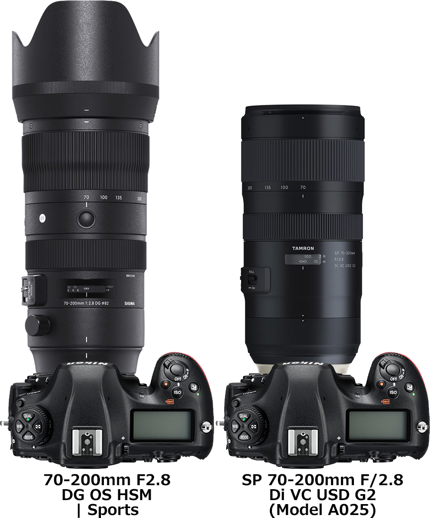 シグマ 70-200mm F2.8」と「タムロン 70-200mm F2.8 G2」の違い