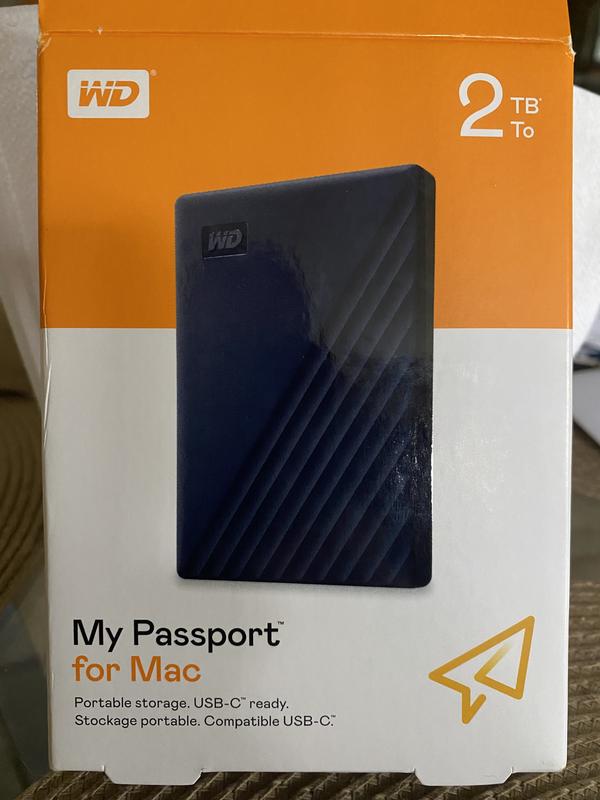 WD 4TB My Passport for Mac USB 3.2 Gen 2 (Type-A) External Hard