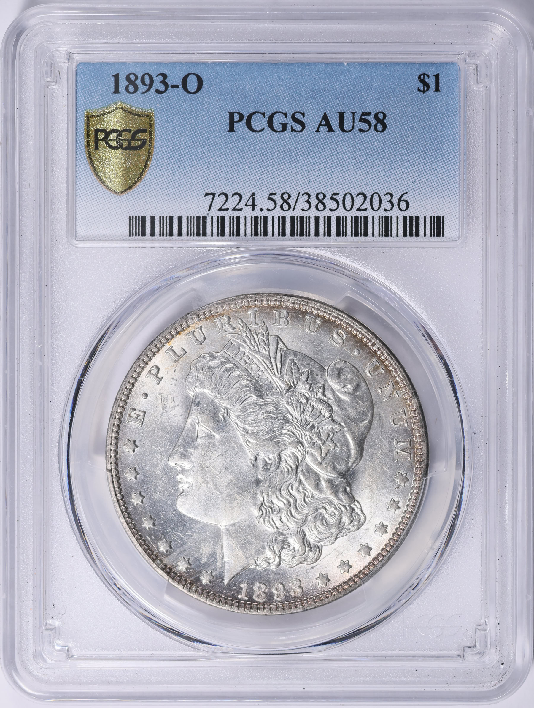 1893-O Morgan Silver Dollar PCGS AU-58 (Item 2041577