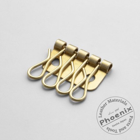 真鍮製 3連キーパーツ | ヌメ革と真鍮金具とレザークラフト材料の通販