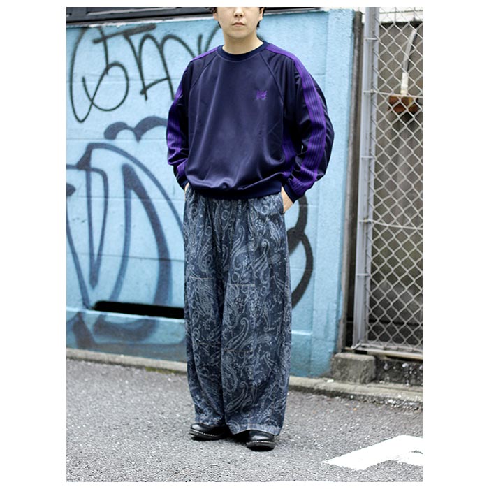 希少✨NEEDLES ペイズリーオールインワン M ネイビー NEEDLES