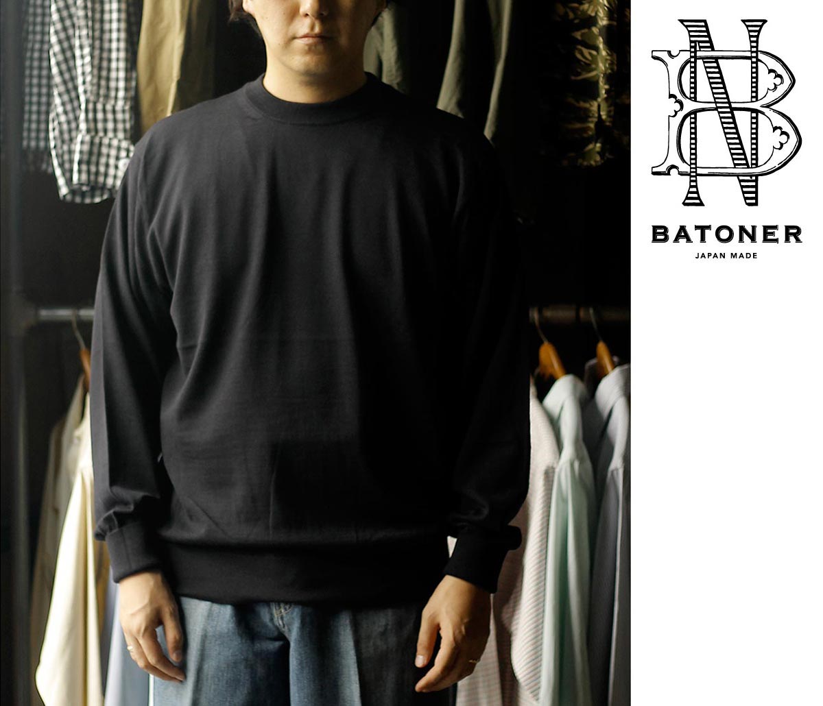バトナー BATONER ベイビー ウール クルーネック BABY WOOL CREW NECK