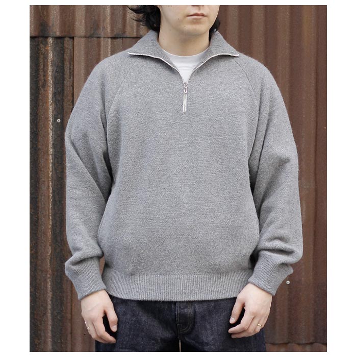 バトナー BATONER バックループ キャメル ハーフジップ BACKLOOP CAMEL