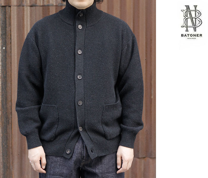 バトナー BATONER ハイツイスト カード ウール ピケ ブルゾン HIGH