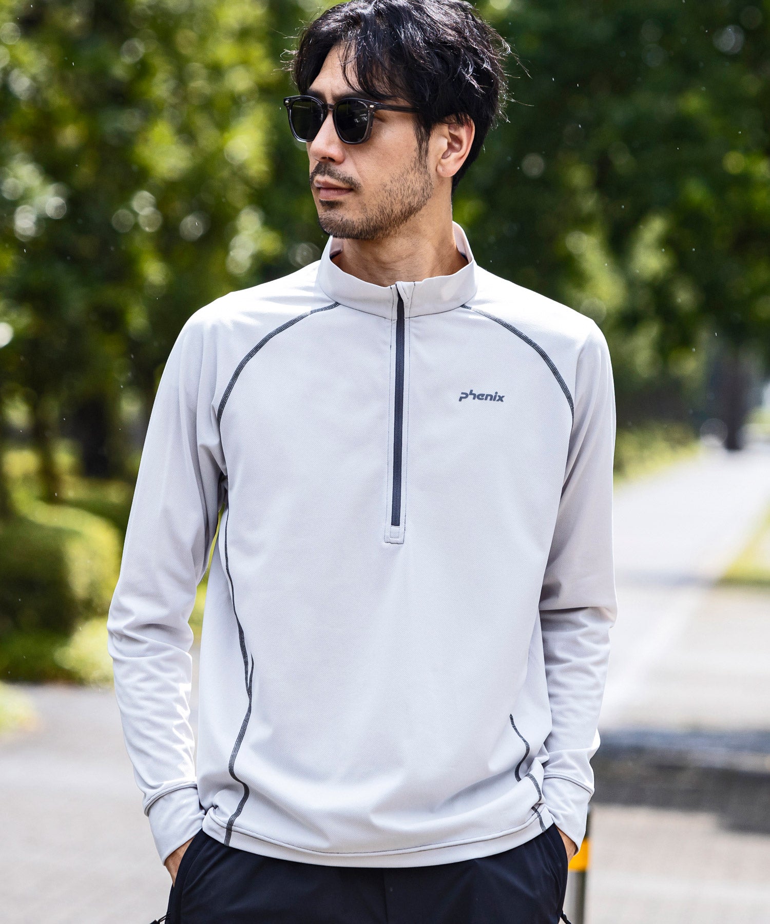 MENS】HARLF ZIP LONG SLEEVE T-SHIRTS ハーフジップ長袖Tシャツ / 速