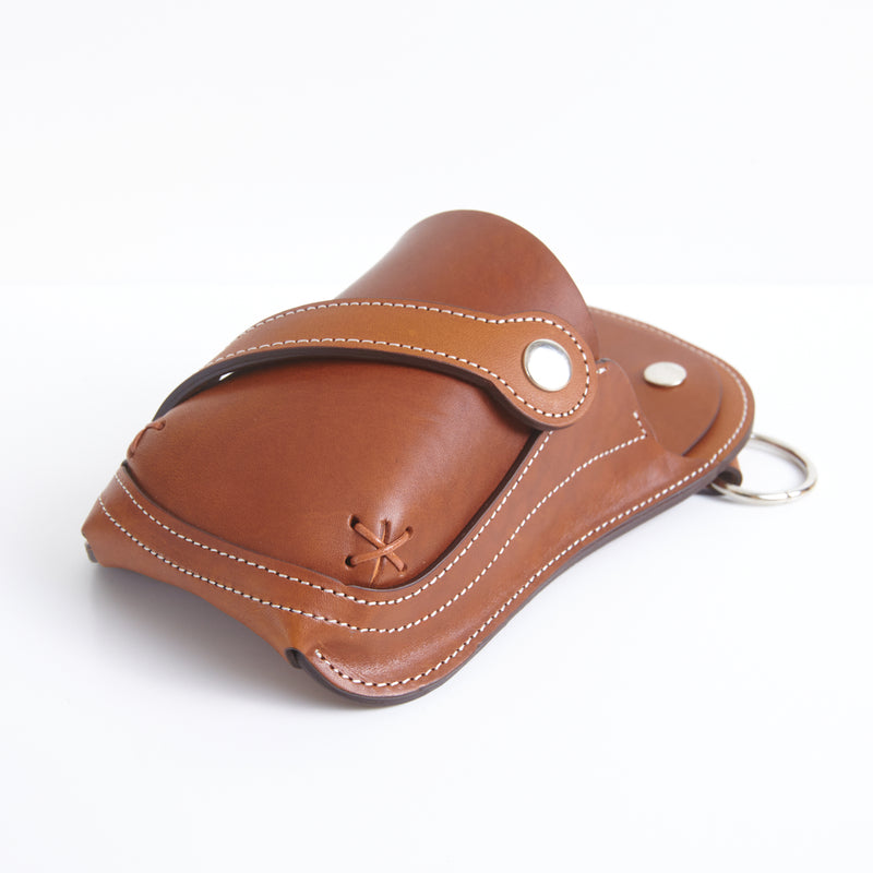 シザーケース ボニートコーヒーブラウン 本革 5丁 – POCKE