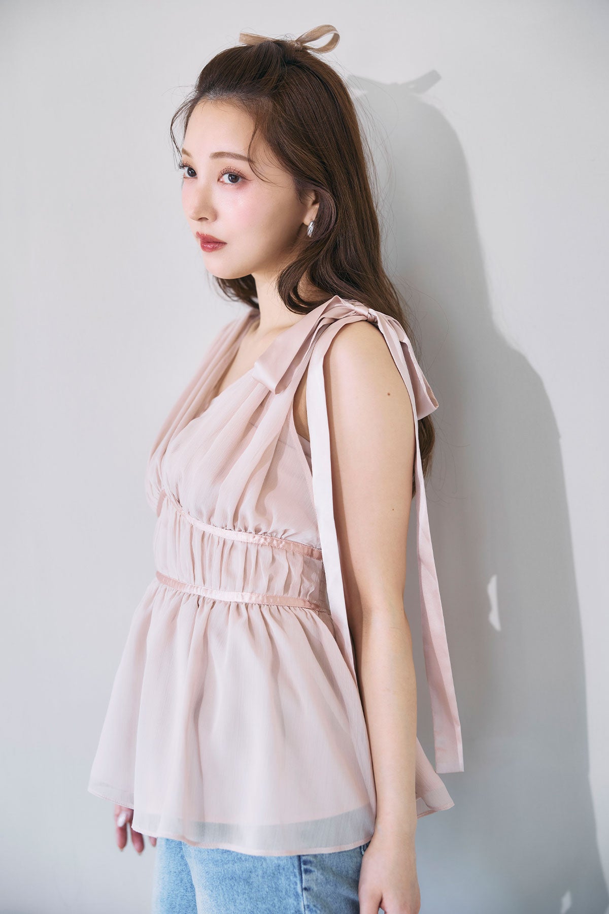 ショルダーリボンシフォンブラウス – poláura OFFICIAL ONLINE STORE