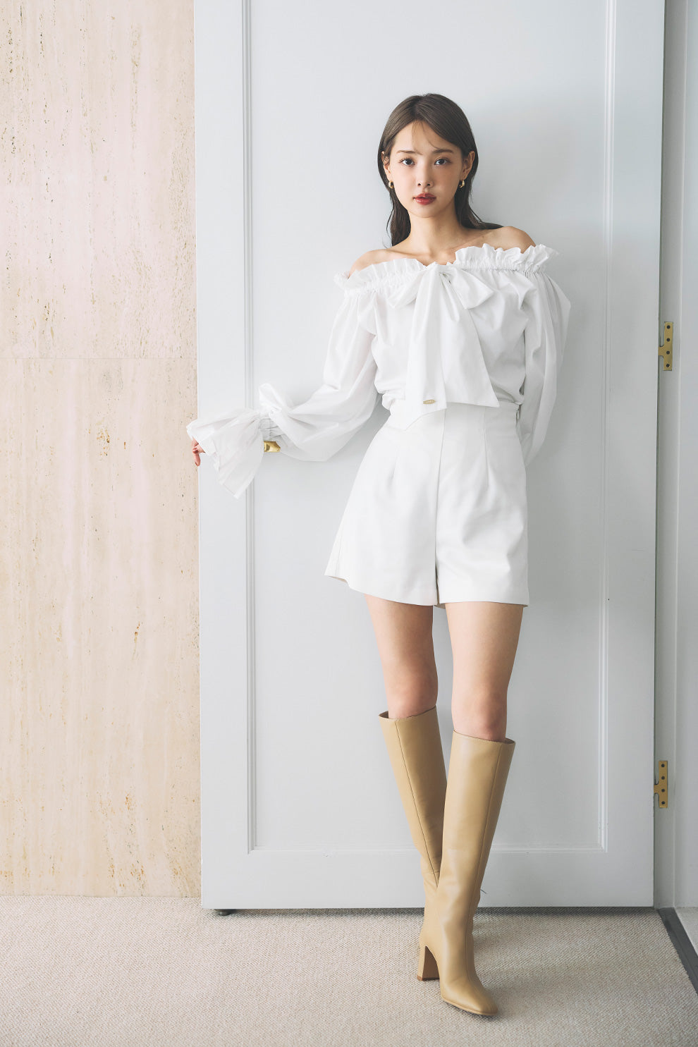 プリーツリボン2WAYブラウス – poláura OFFICIAL ONLINE STORE