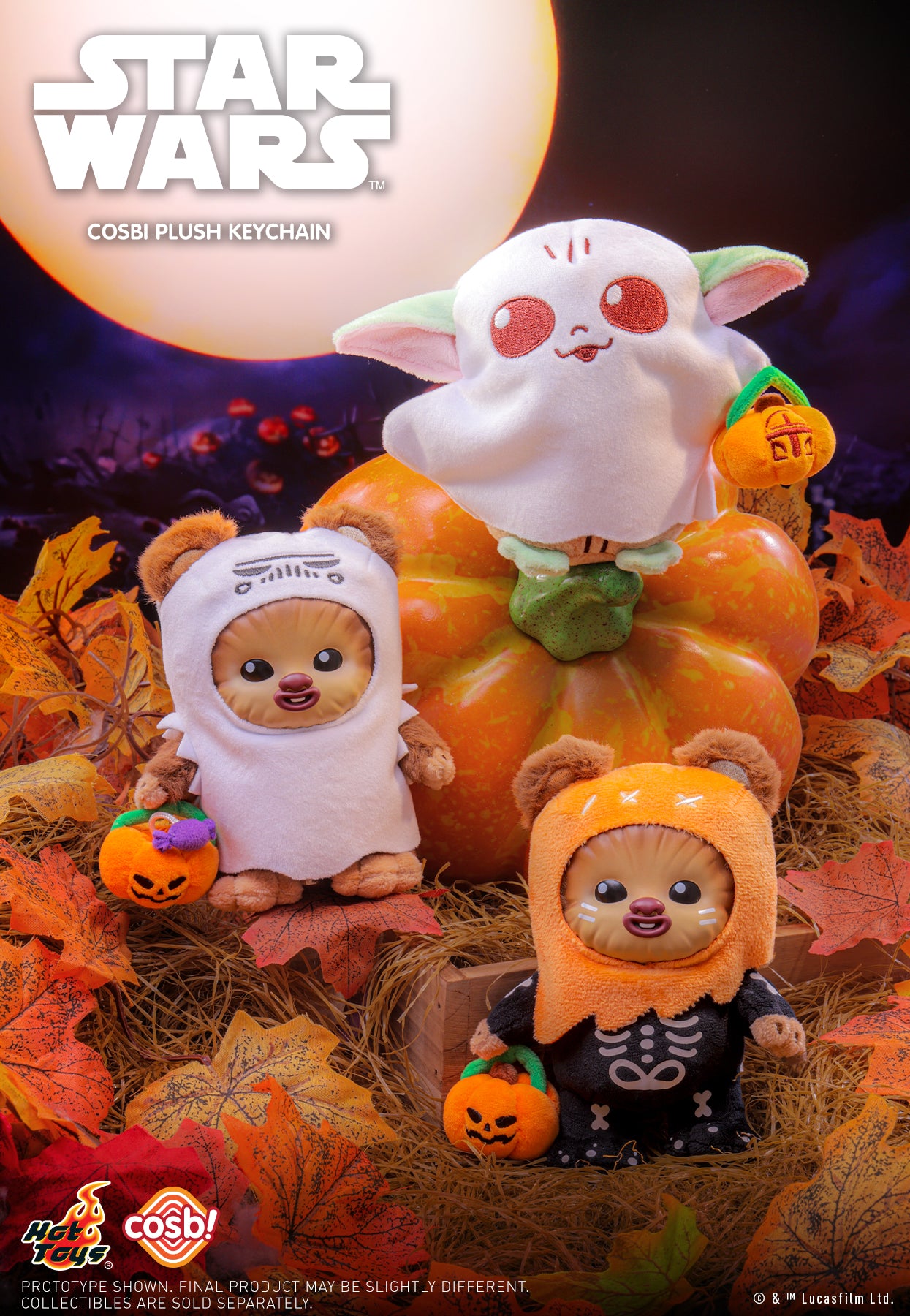 Hot Toys Star Wars Wicket & Grogu (Halloween Ghost Version) Cosbi