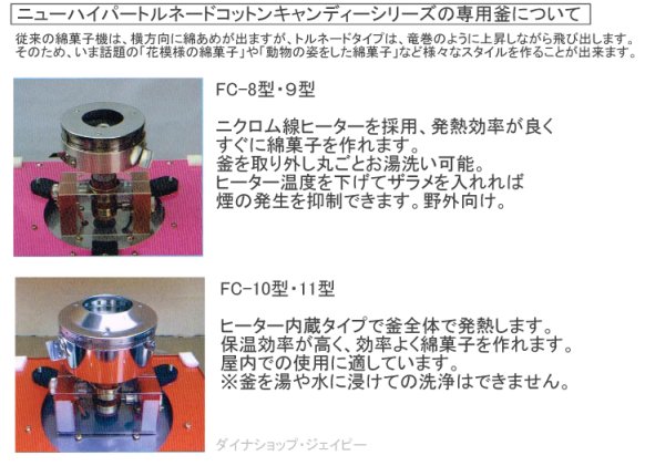 ハイパートルネード綿菓子機 FC-8 / FC-9 バブルカバー付き