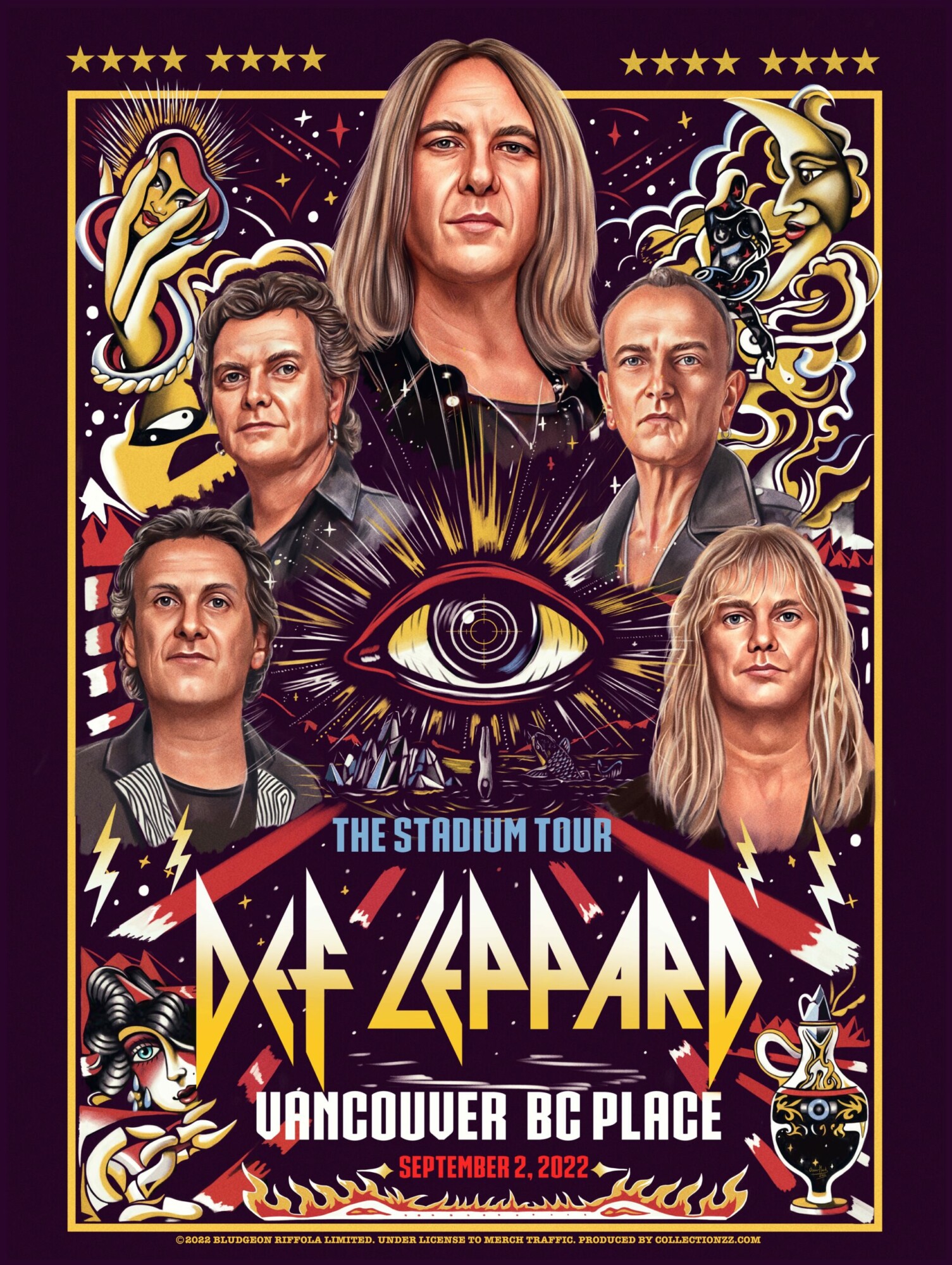 DEF LEPPARD OFICIAL POSTER STADIUM TOUR | Poster By Oscarmart